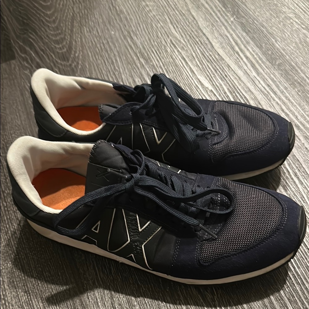 Armani Exchange Black and White Sneakers